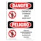 Signmission OSHA Sign, 10" H, Rigid Plastic, Chemical Storage Area Keep Out Bilingual Spanish, VS-1062 OS-DS-P-710-VS-1062 - alternate 1